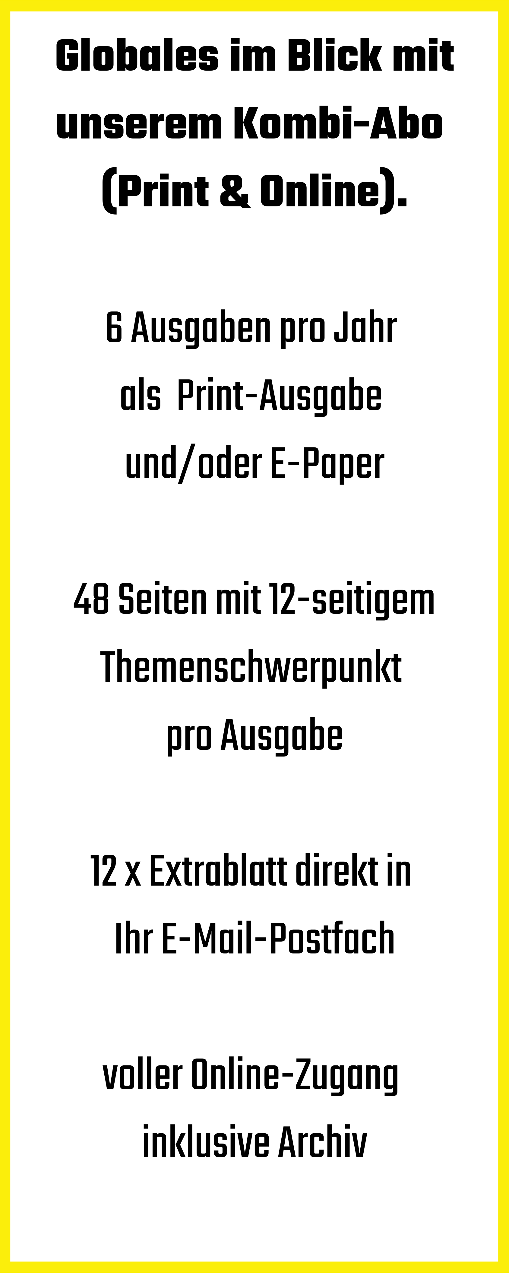 Südwind-Magazin Abo-Paket Basic